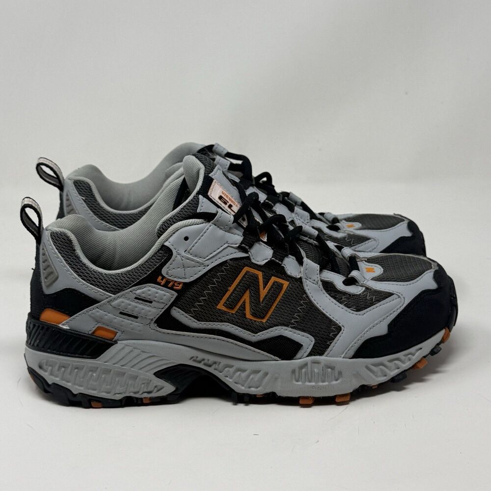 New Balance 475 All Terrain Shoes Mens 9 4E Wide Gray Black Trail Running USA